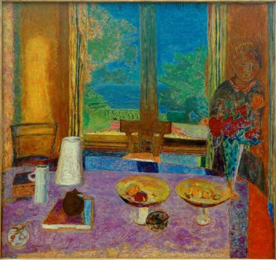 Grote eetzaal aan de tuin door Pierre Bonnard